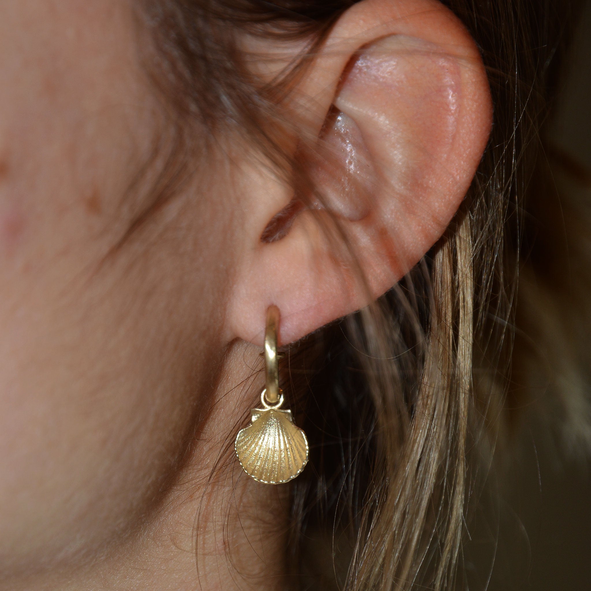 MUSCHEL • einhänger • gold