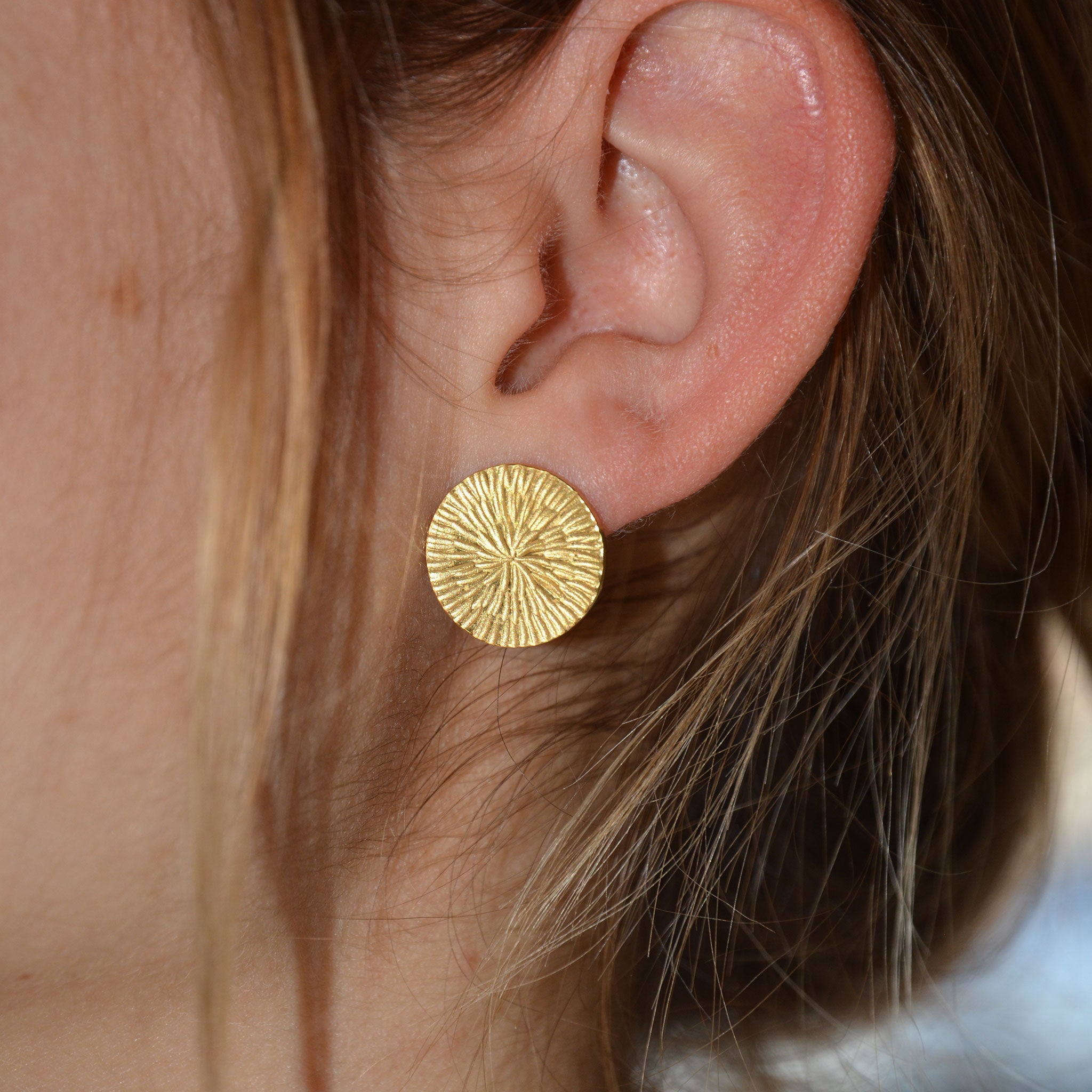 PUSTEBLUME • ohrstecker • gold • groß