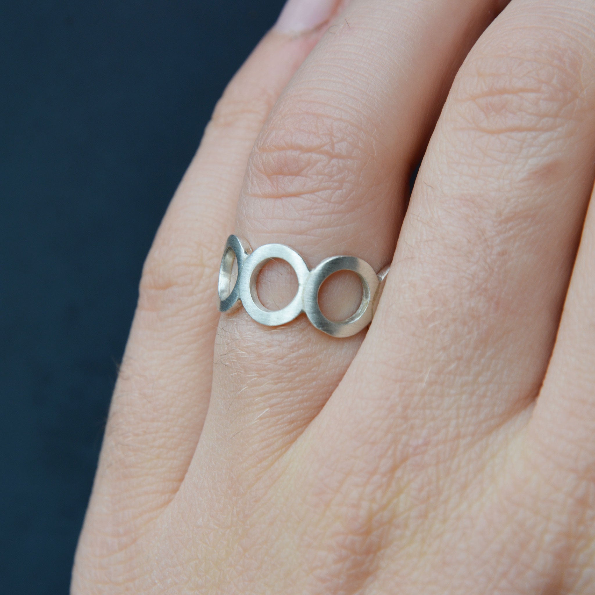 KRINGEL • ring • silber • groß
