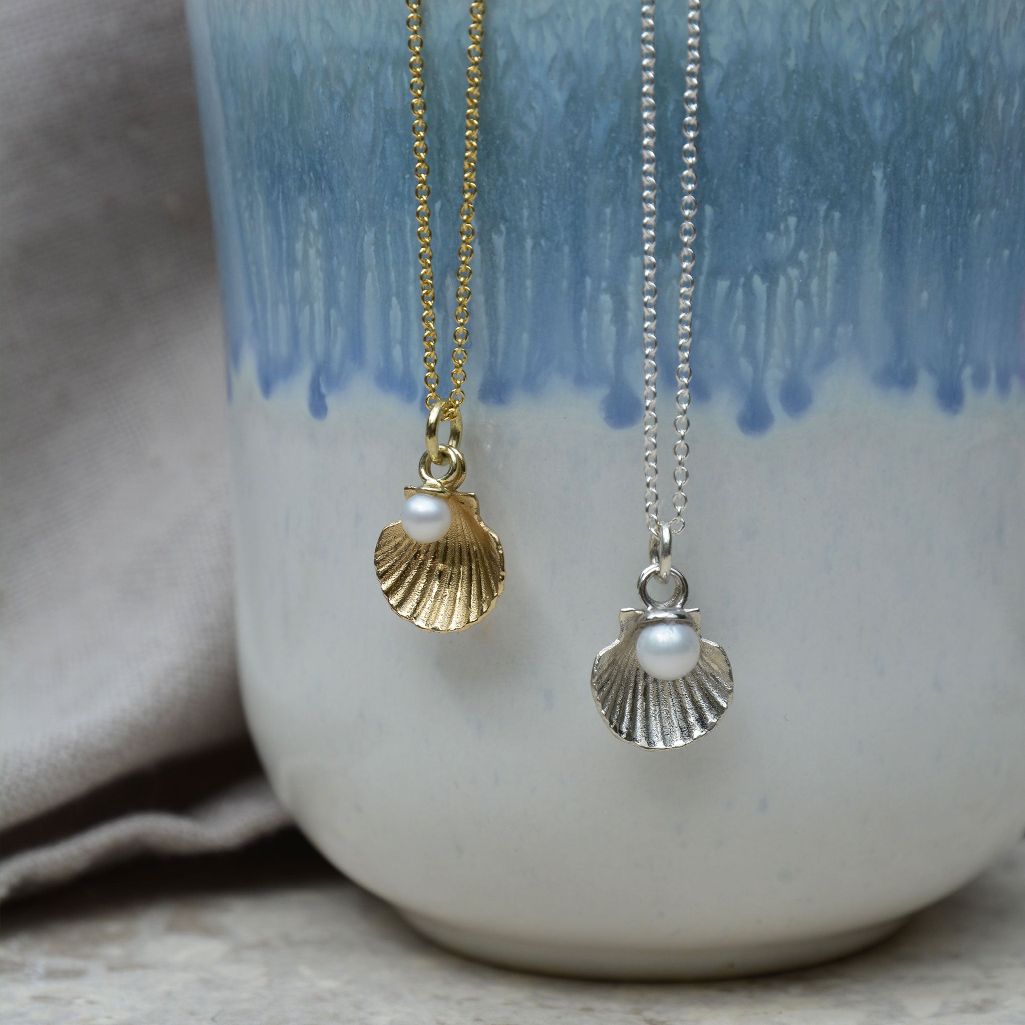 MUSCHEL • kette • gold