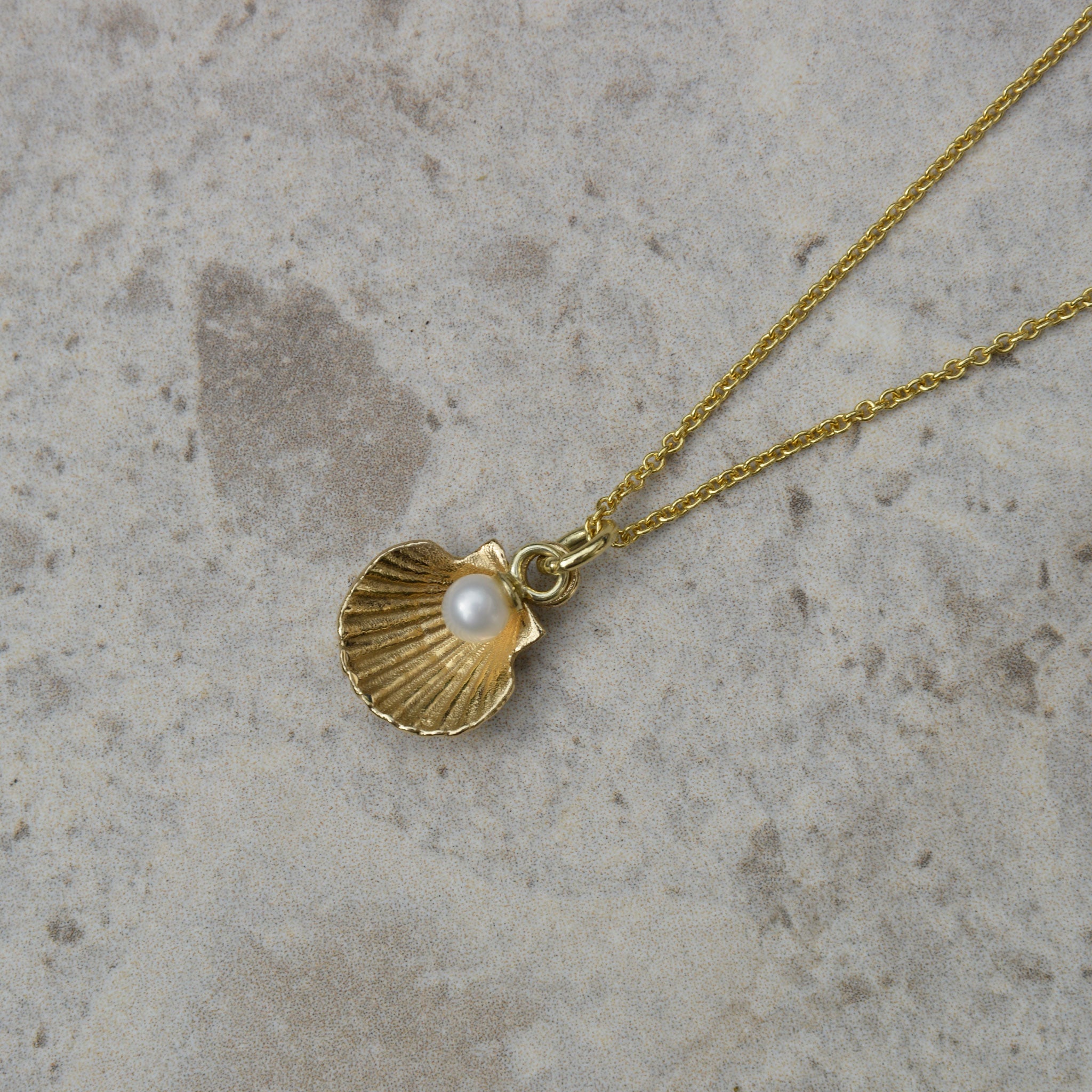 MUSCHEL • kette • gold