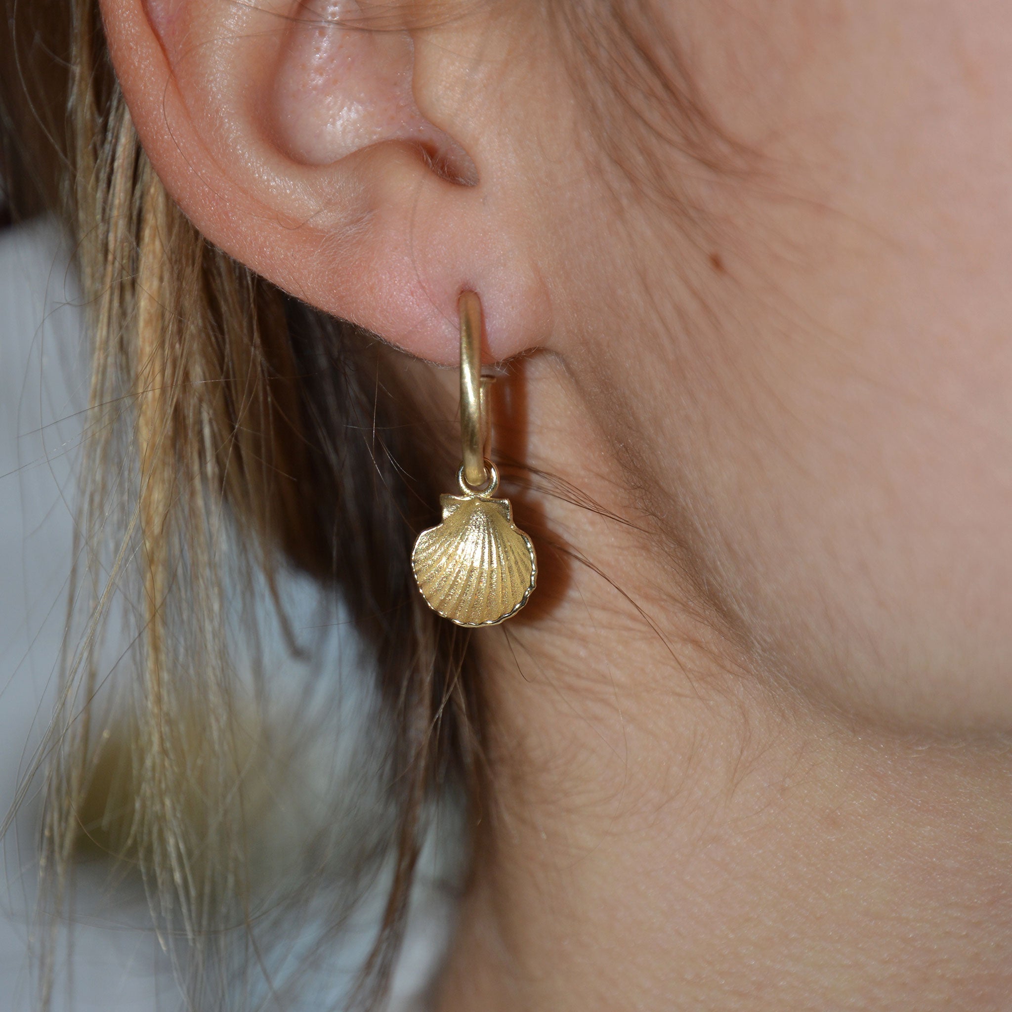 MUSCHEL • einhänger • gold