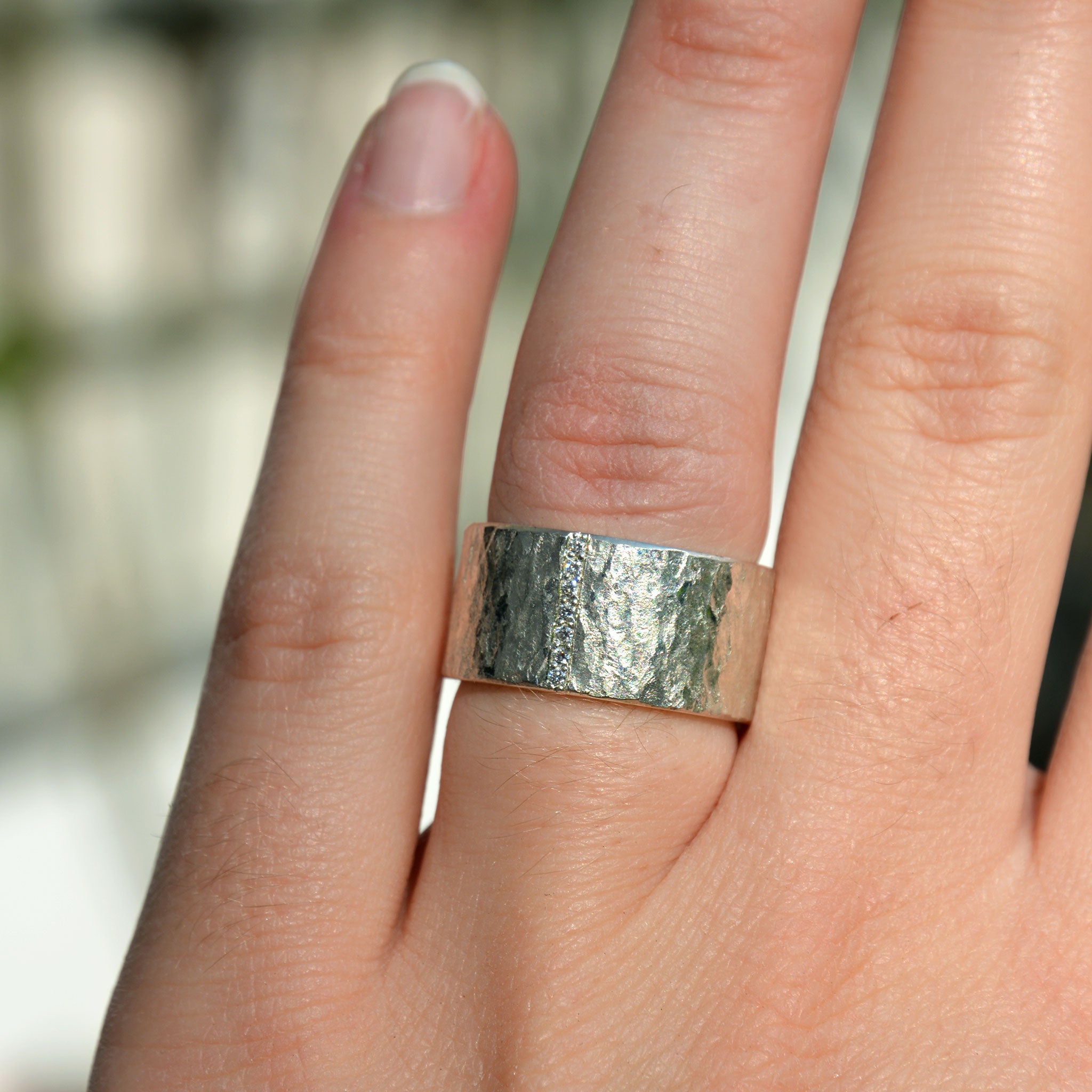 STRUKTUR • ring • silber • Brillantlinie